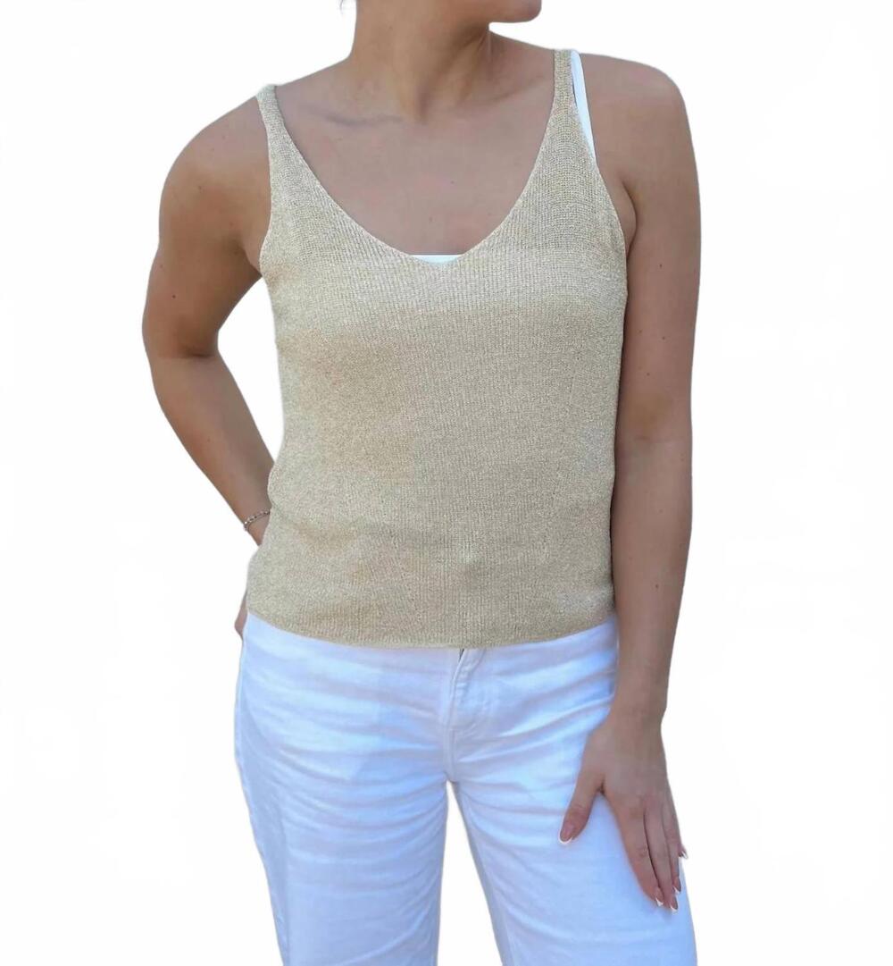 NEW SCANDAL ITALY rio tank top in taupe